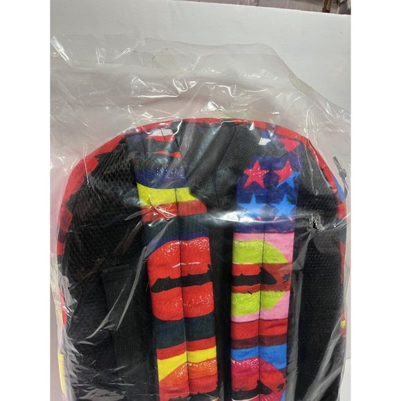 SUPACOOL Backpack All Over Print Brand New Stars Lips Kisses Graphics - Picture 5 of 5
